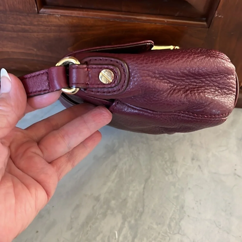 Michael Kors Vintage mini bag burgundy Crossbody bag heavy goldtone hardware